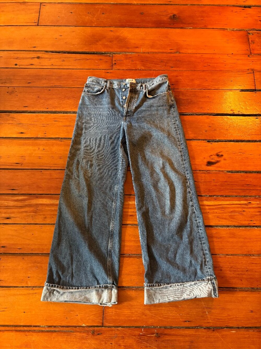 Agolde Dame Jeans - Baggy, Cuffed, Wide Leg